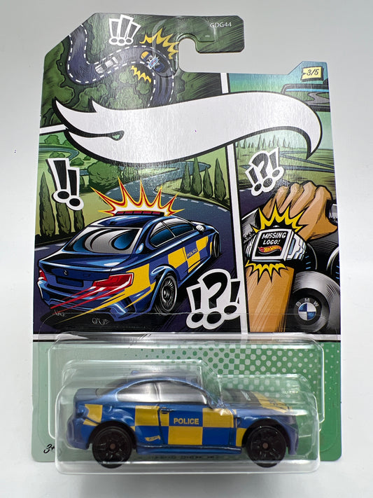 Hot Wheels Police Art Series #3 Missing Logo Variation 2016 BMW M2 Blue/Yellow 168D