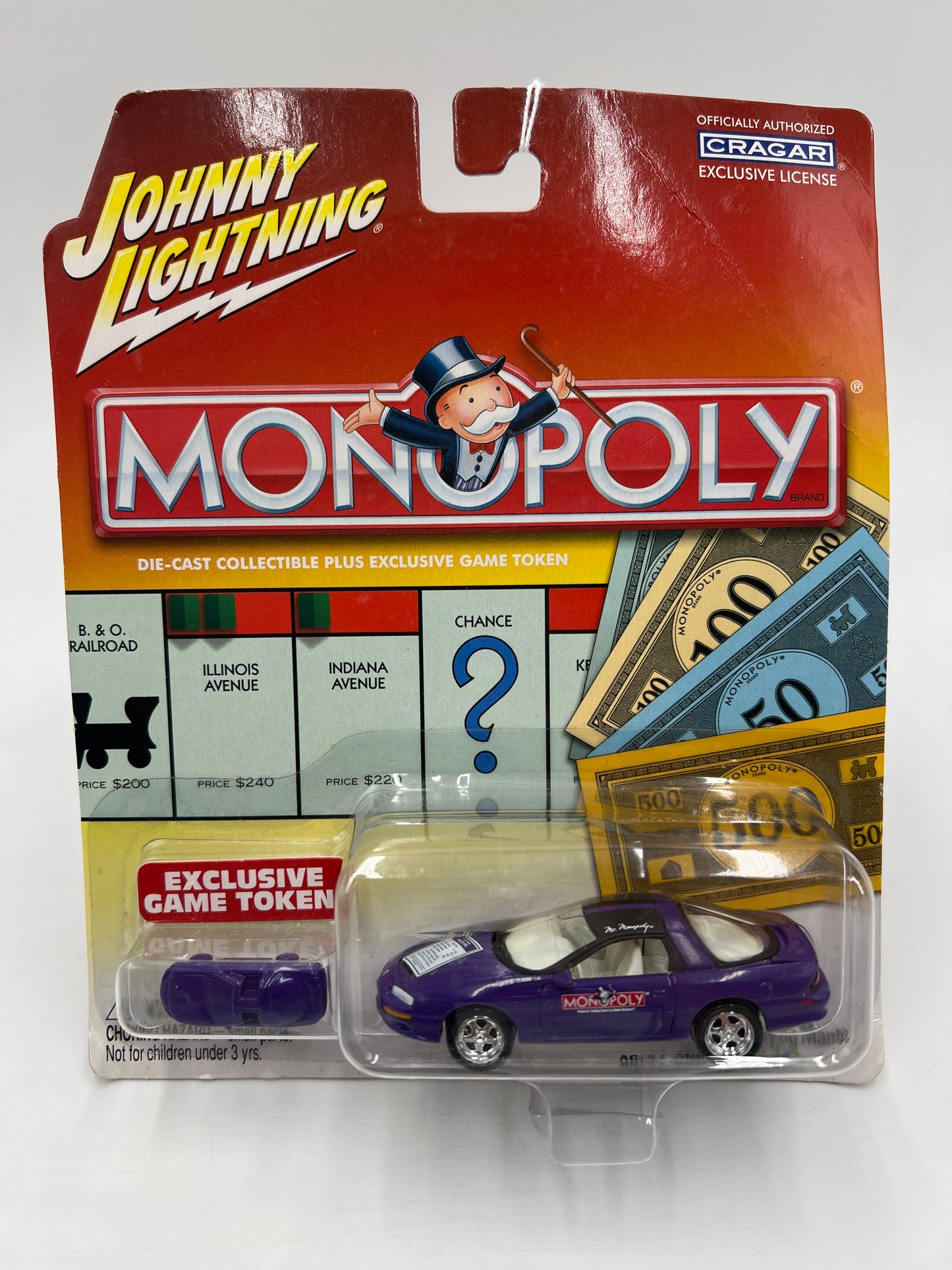 Johnny Lightning Monopoly 1998 Chevy Camaro Purple Card Not Perfect 188E