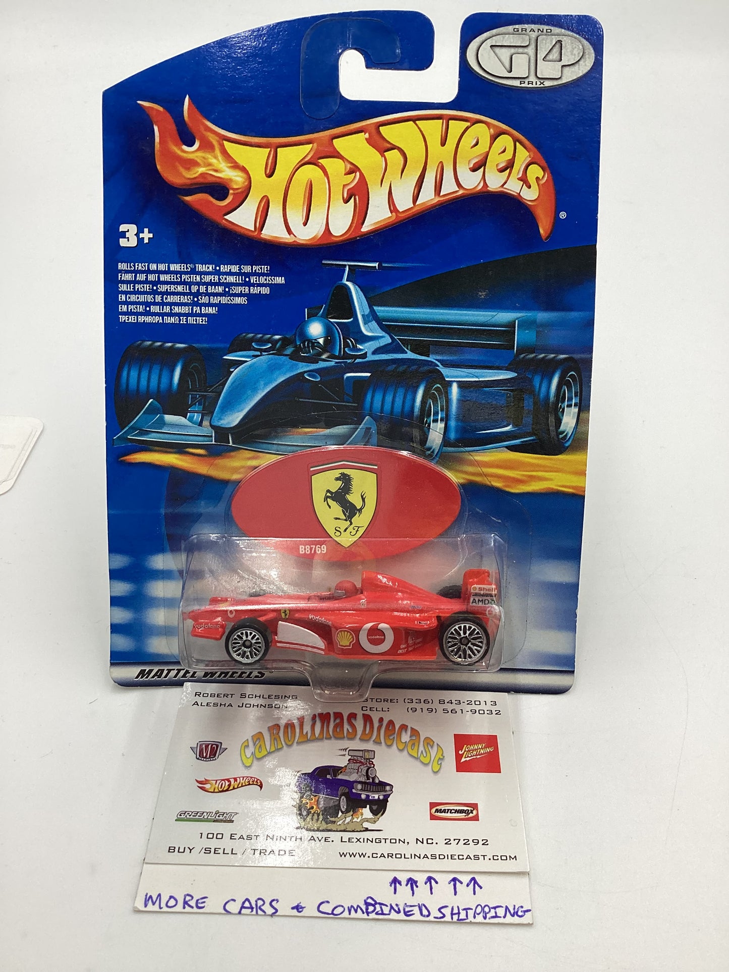 hot Wheels Ferrari Grand Prix B8769 Ferrari Formula 1 with driver red & protector