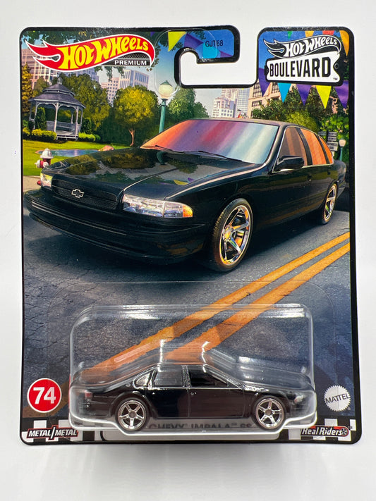 Hot Wheels Premium Boulevard #74 96 Chevy Impala SS Black W/Protector 2