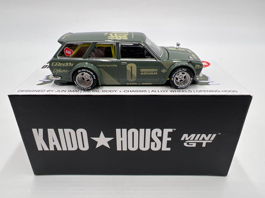 Mini GT Kaido House #10 Datsun Bluebird 510 Wagon Green