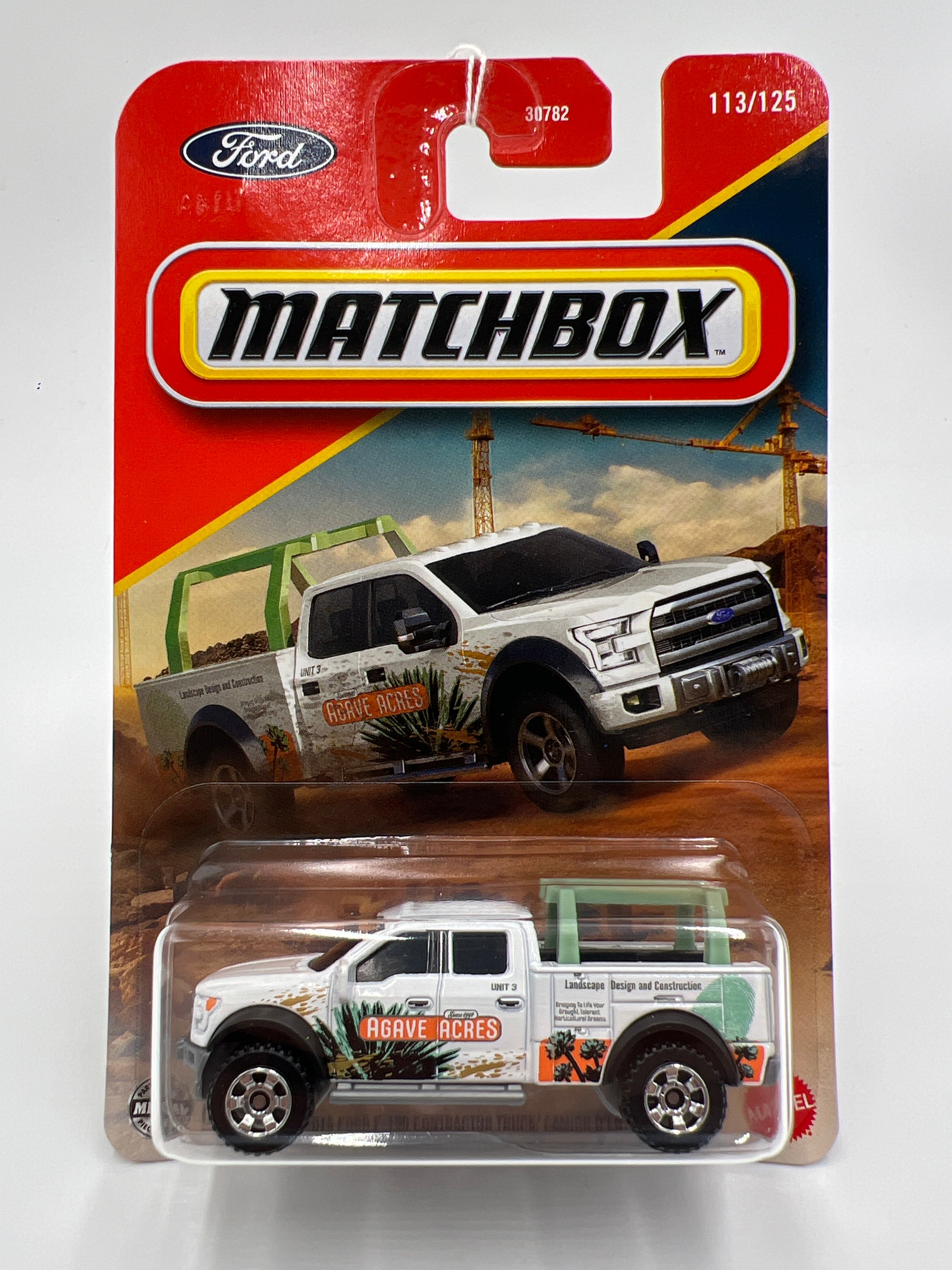2025 Matchbox #113 2015 Ford F-150 Contractor Truck White 216C