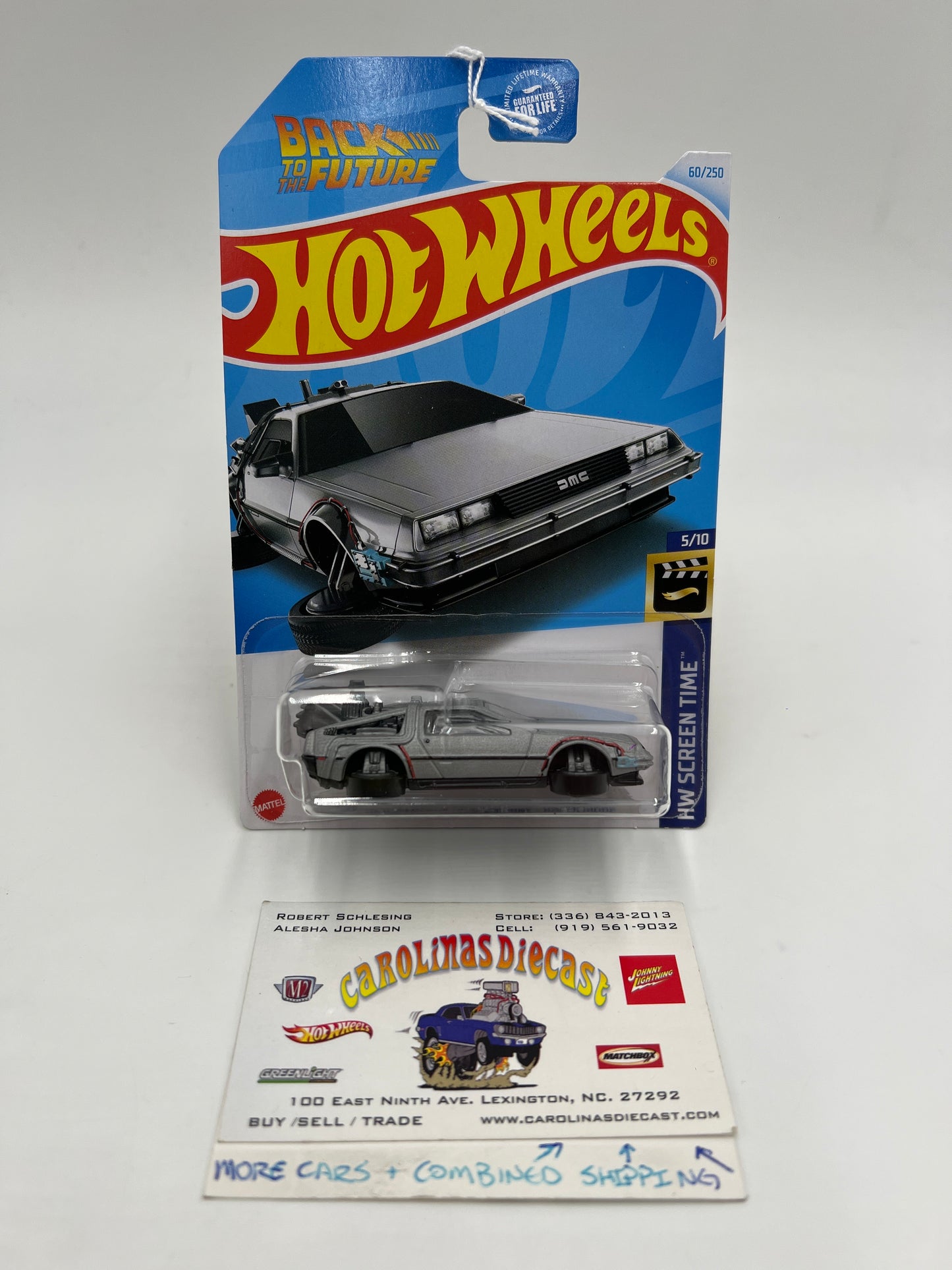 2024 Hot Wheels Screen Time #60 Back to the Future Time Machine Hover Mode Blister Not Perfect 123B