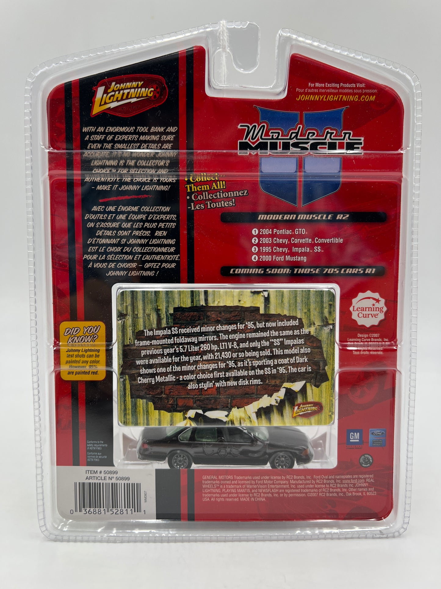 Johnny Lightning Modern Muscle R2 #3 1995 Chevy Impala SS Black