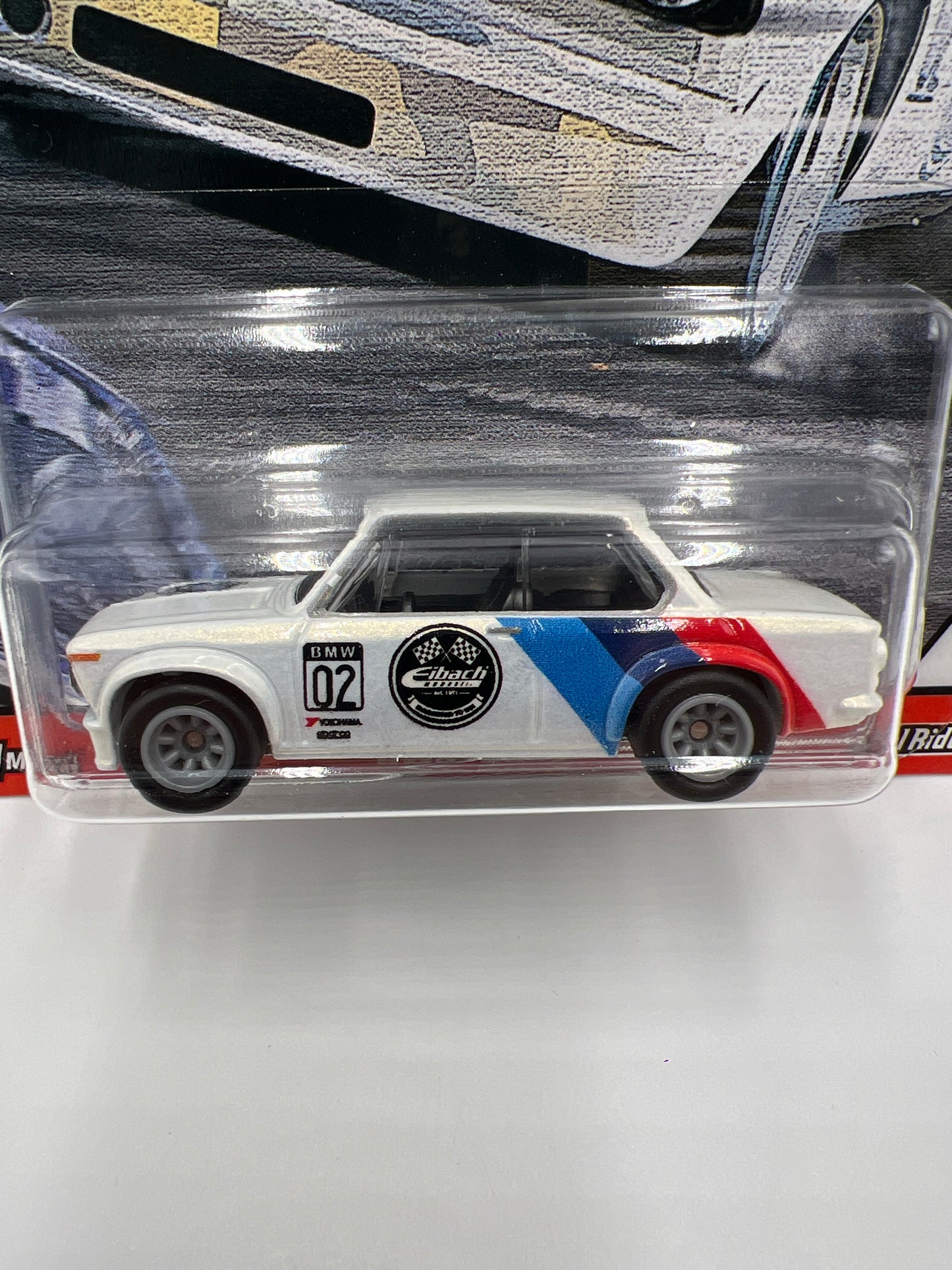 2020 Hot Wheels Car Culture Door Slammers #4 ERROR Backwards Facing BMW 2002 White W/Protector