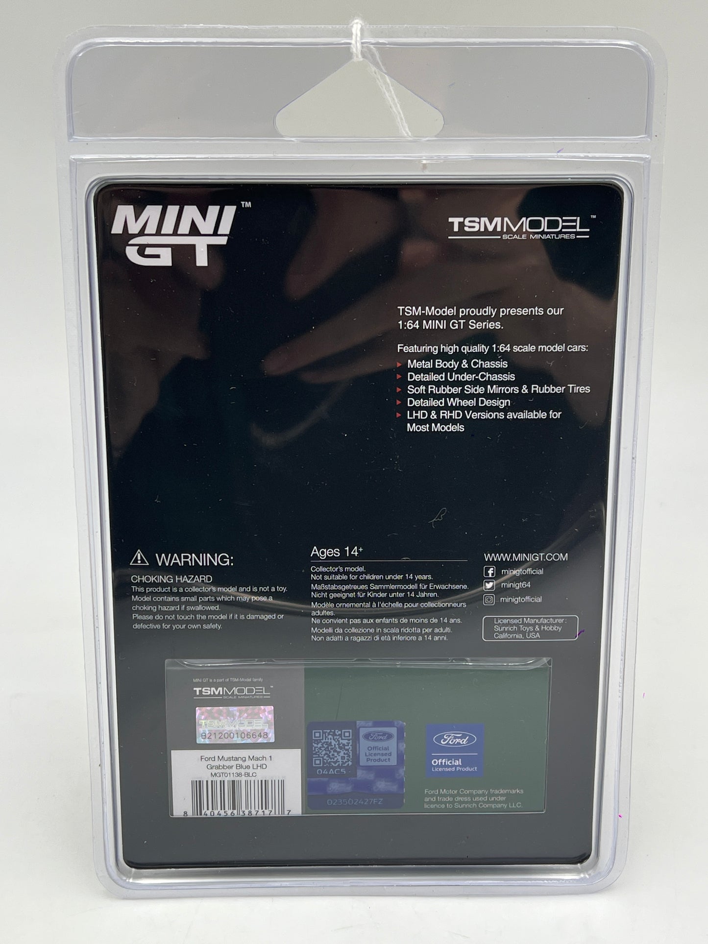 Mini GT #1166 CHASE Ford Mustang Convertible 1964 Green