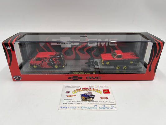 M2 Machines Auto Haulers CHASE 1973 Chevrolet Van G10 & 1976 GMC Sierra Grande 15 Custom R84