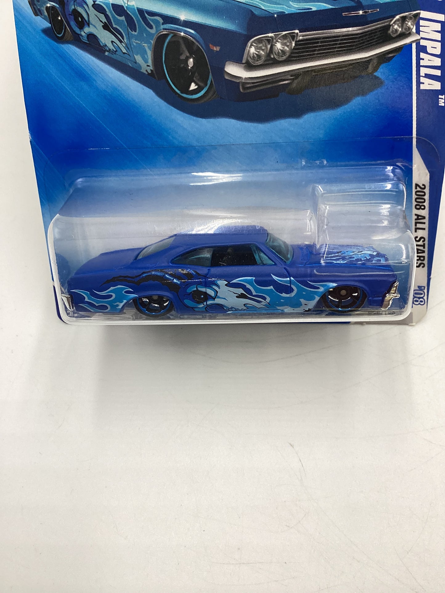 2008 Hot Wheels All Stars #58 65 Chevy Impala Blue