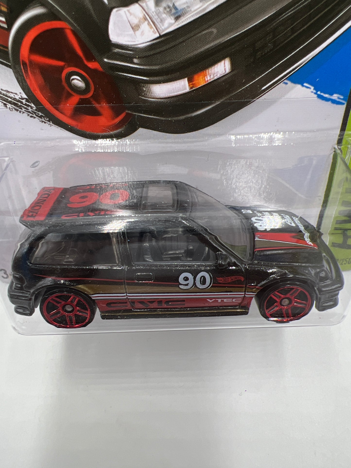 2015 Hot Wheels Workshop #197 90 Honda Civic EF Black 78A