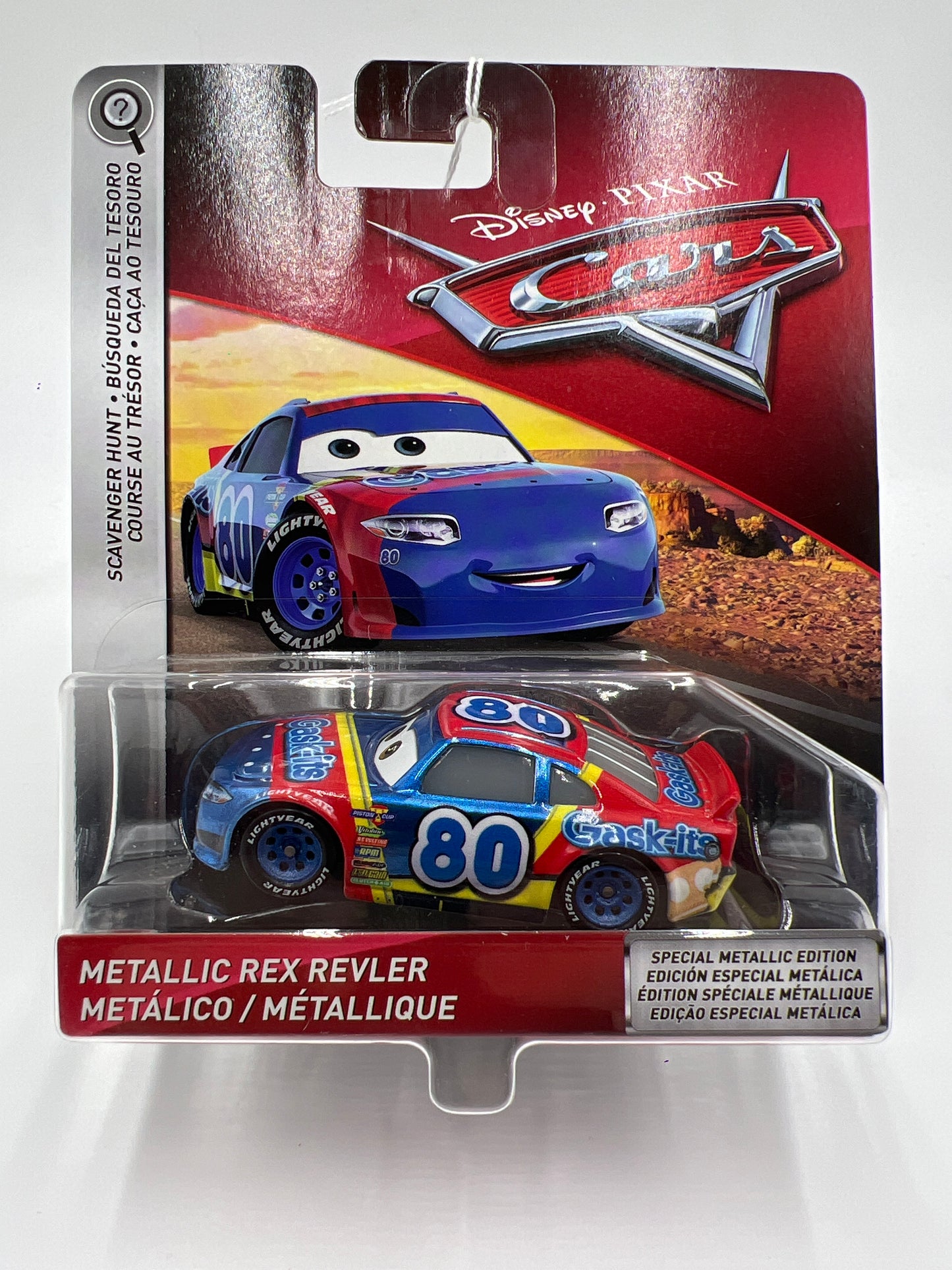 Disney Pixar Cars Scavenger Hunt Chase Metallic Rex Revler #80 140D