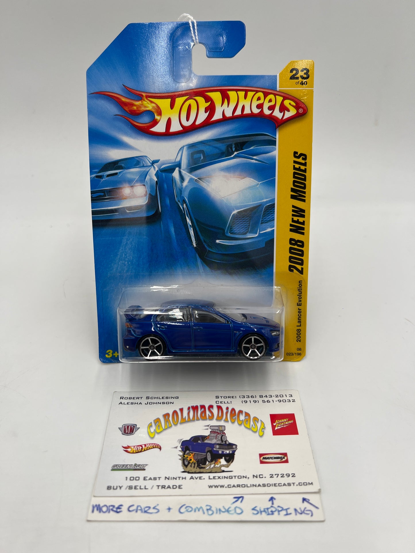 2008 Hot Wheels New Models #23 2008 Lancer Evolution Blue SR