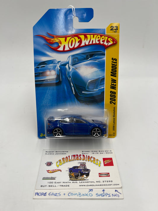 2008 Hot Wheels New Models #23 2008 Lancer Evolution Blue SR