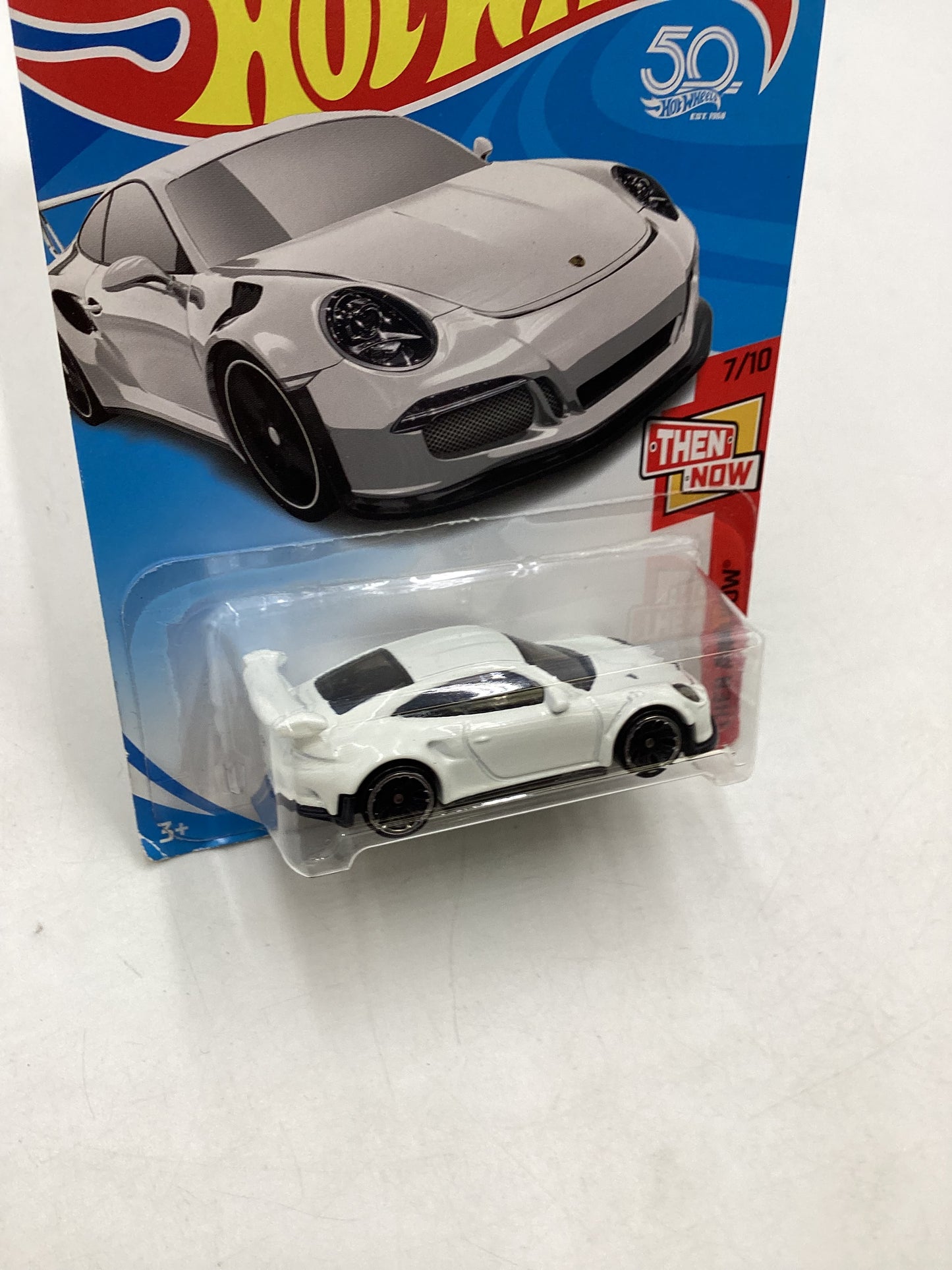 2018 Hot Wheels #47 Porsche 911 GT3 RS White *Vein* 99B