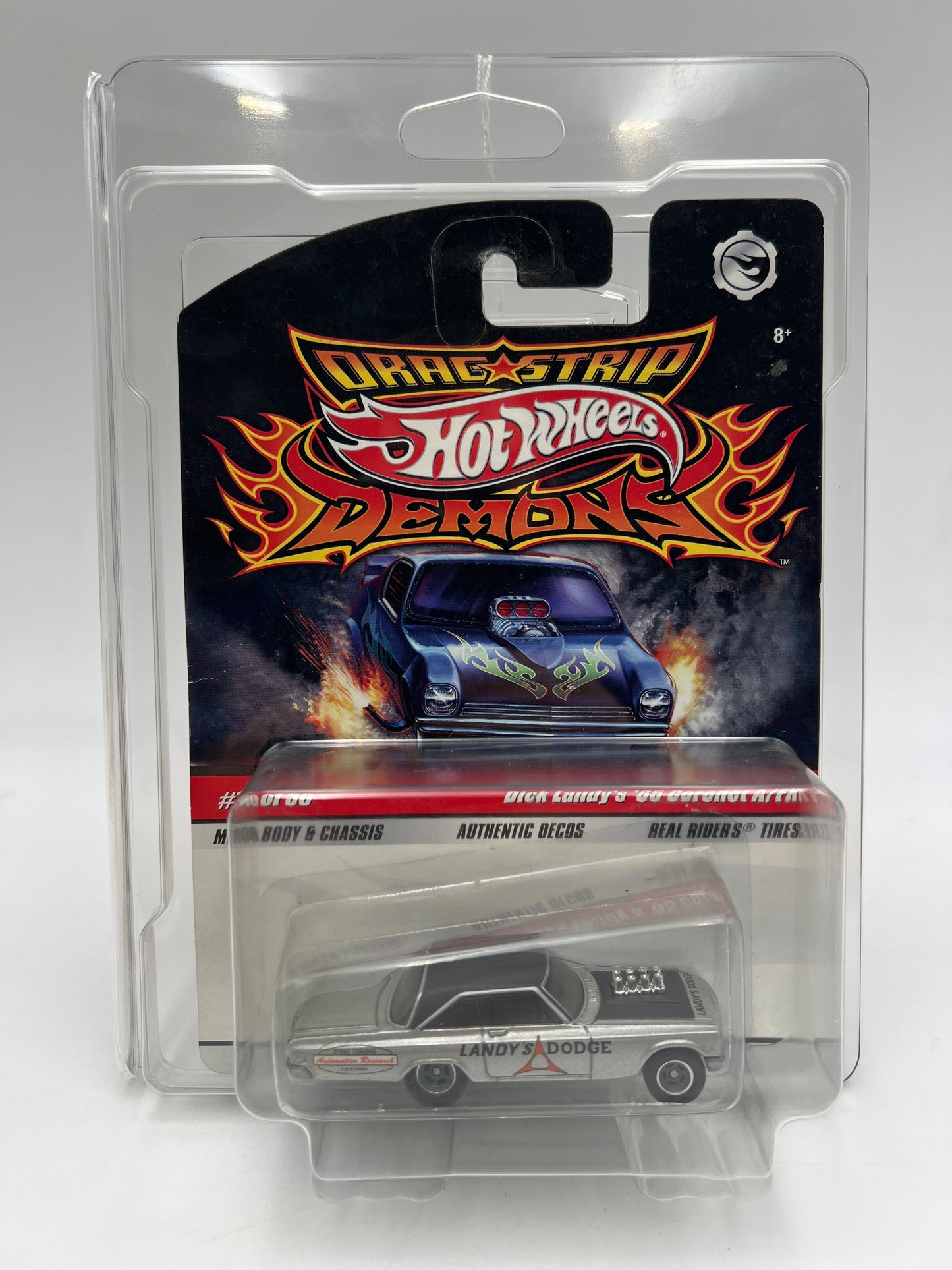 Hot Wheels Drag Strip Demons #15 Dick Landy 65 Coronet A/FX Silver W/Protector