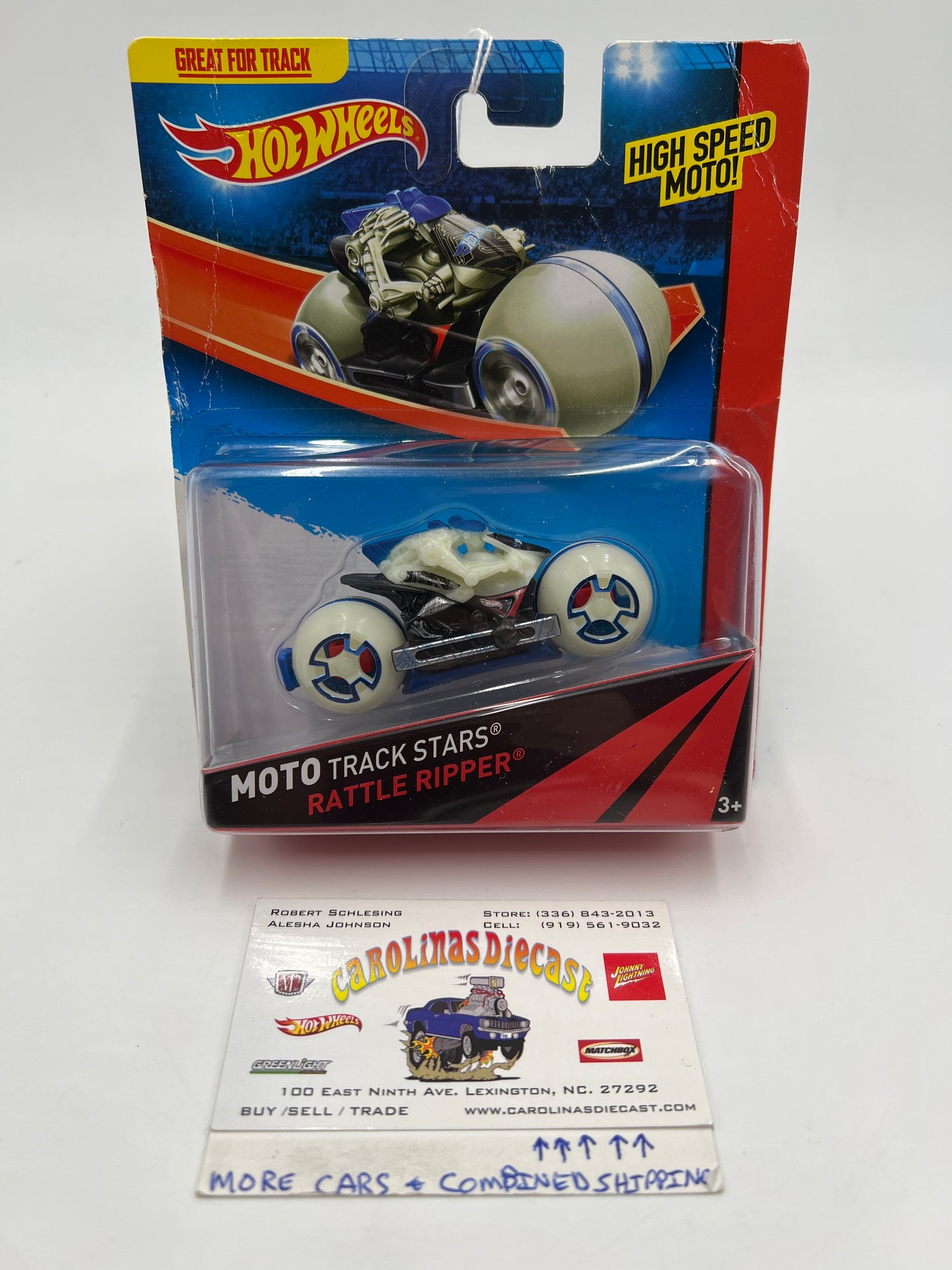 Hot Wheels High Speed Moto Track Stars Rattle Ripper Bad Card SR