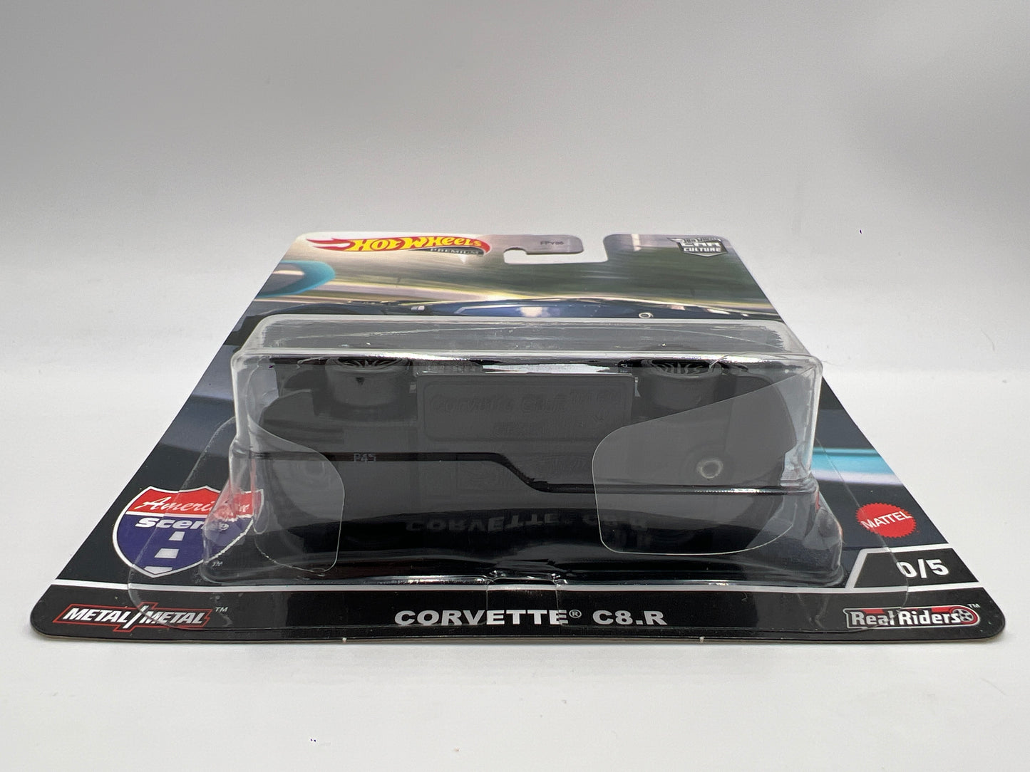 Hot Wheels Premium Car Culture American Scene CHASE #0 Corvette C8.R Black W/Protector Bad Card