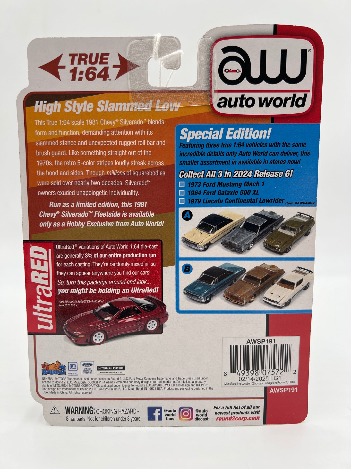 2025 Auto World Muscle Trucks Hobby Exclusive Special Edition 1981 Chevy Silverado Fleetside