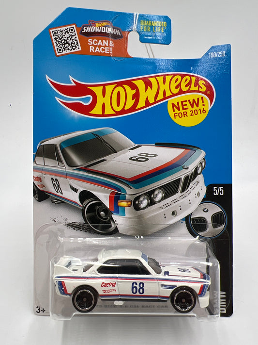 2016 Hot Wheels BMW #190 73 BMW 3.0 CSL Race Car White