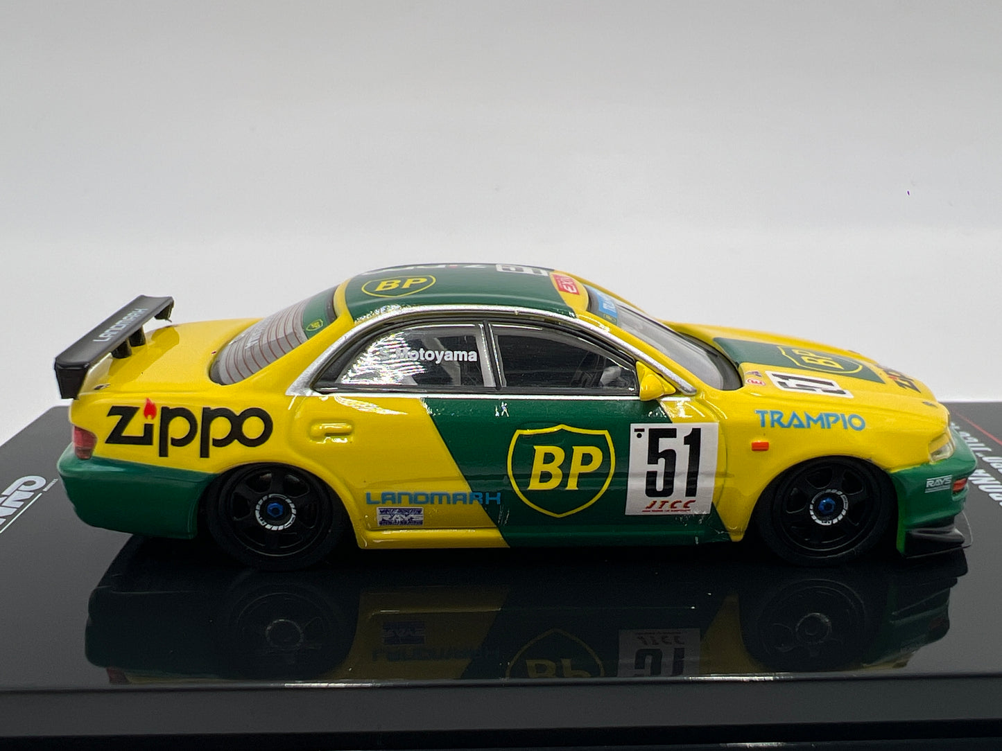 Inno64 1/64 Toyota Corona EXIV #51 Object T Trampio Zippo JTCC 1995 Green/Yellow