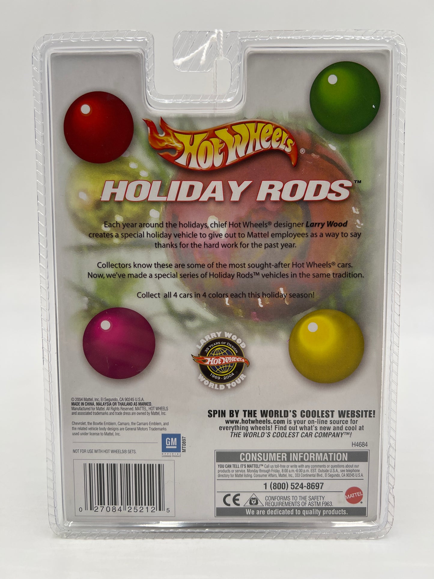 2004 Hot Wheels Larry Wood Holiday Rods #1 67 Camaro White