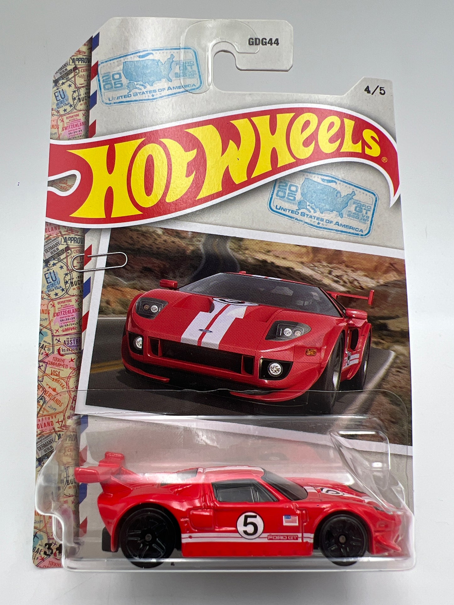 Hot Wheels World Class Racers #4 Ford GT Red 167P