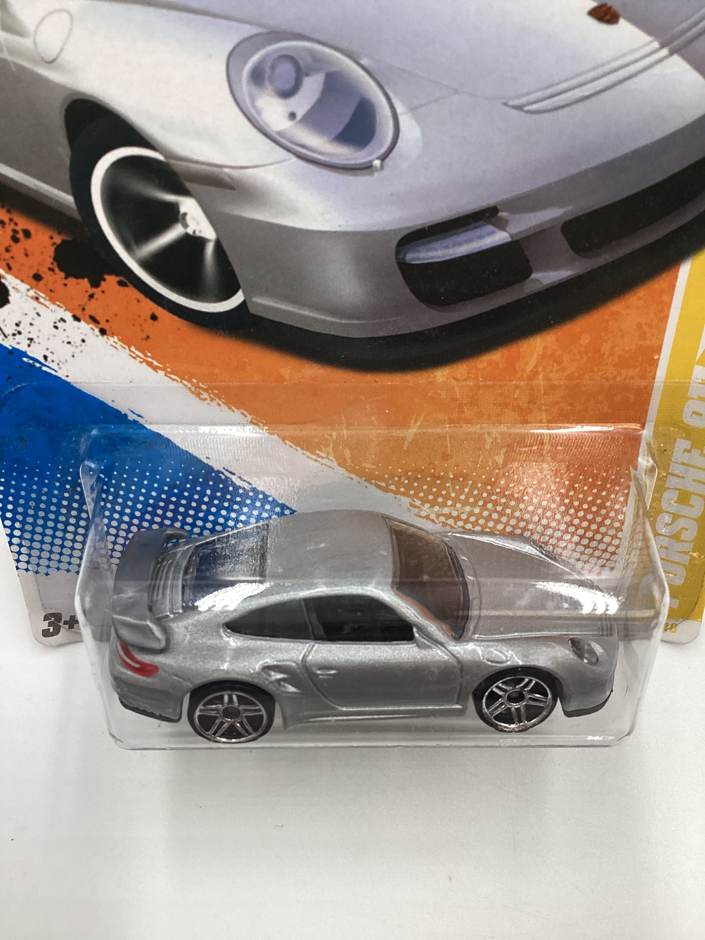 2010 Hot Wheels #014 Porsche 911 GT2 Silver (SR)