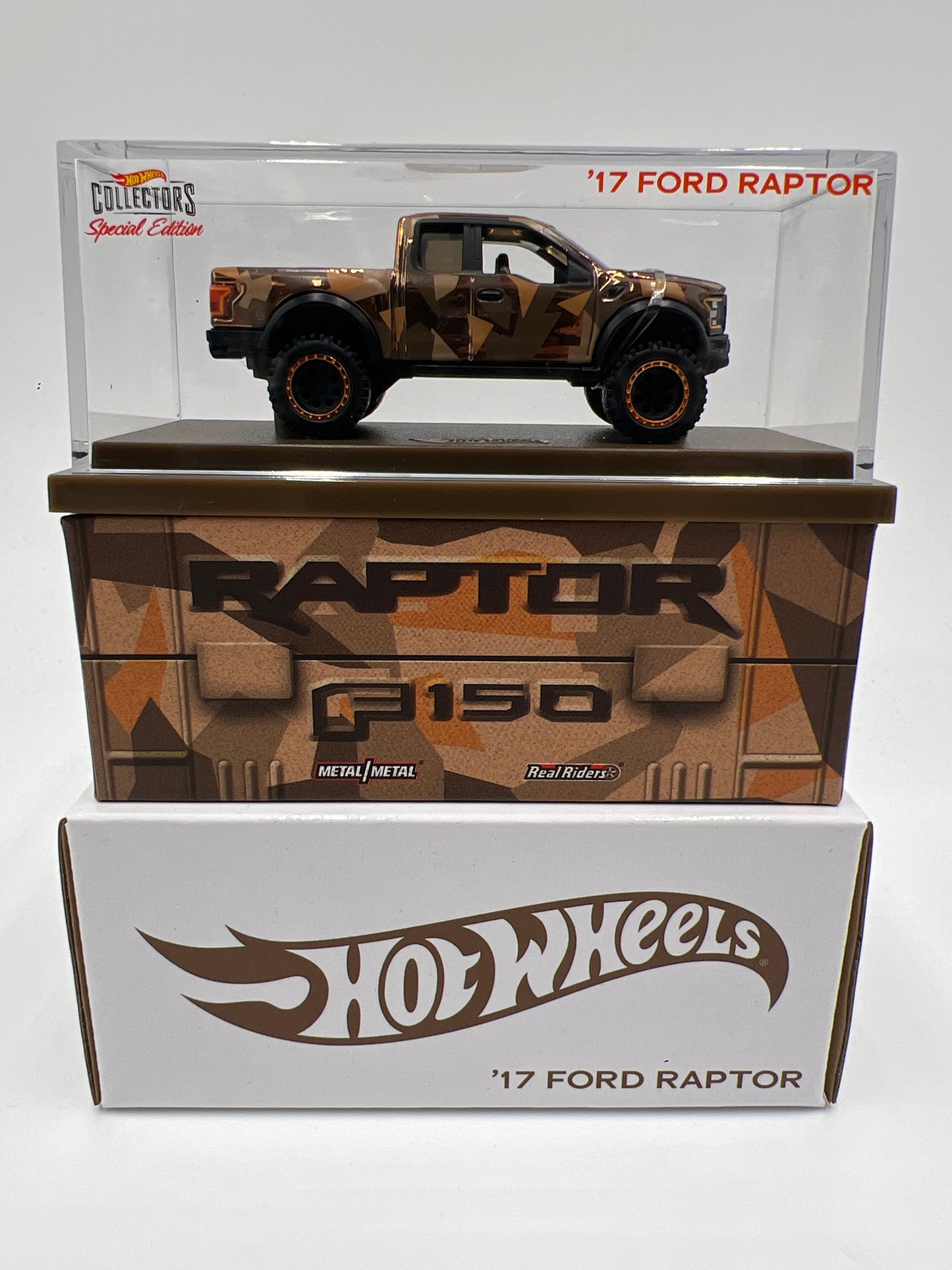 Hot Wheels RLC 17 Ford Raptor Camo Brown #14549/25000