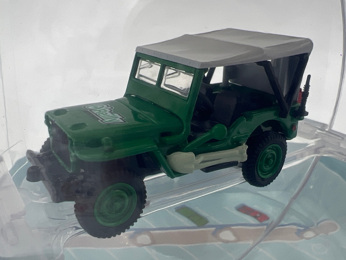 2022 M2 Machines Oreillys Exclusive Holiday Ornaments 1944 Willys MB Jeep Green