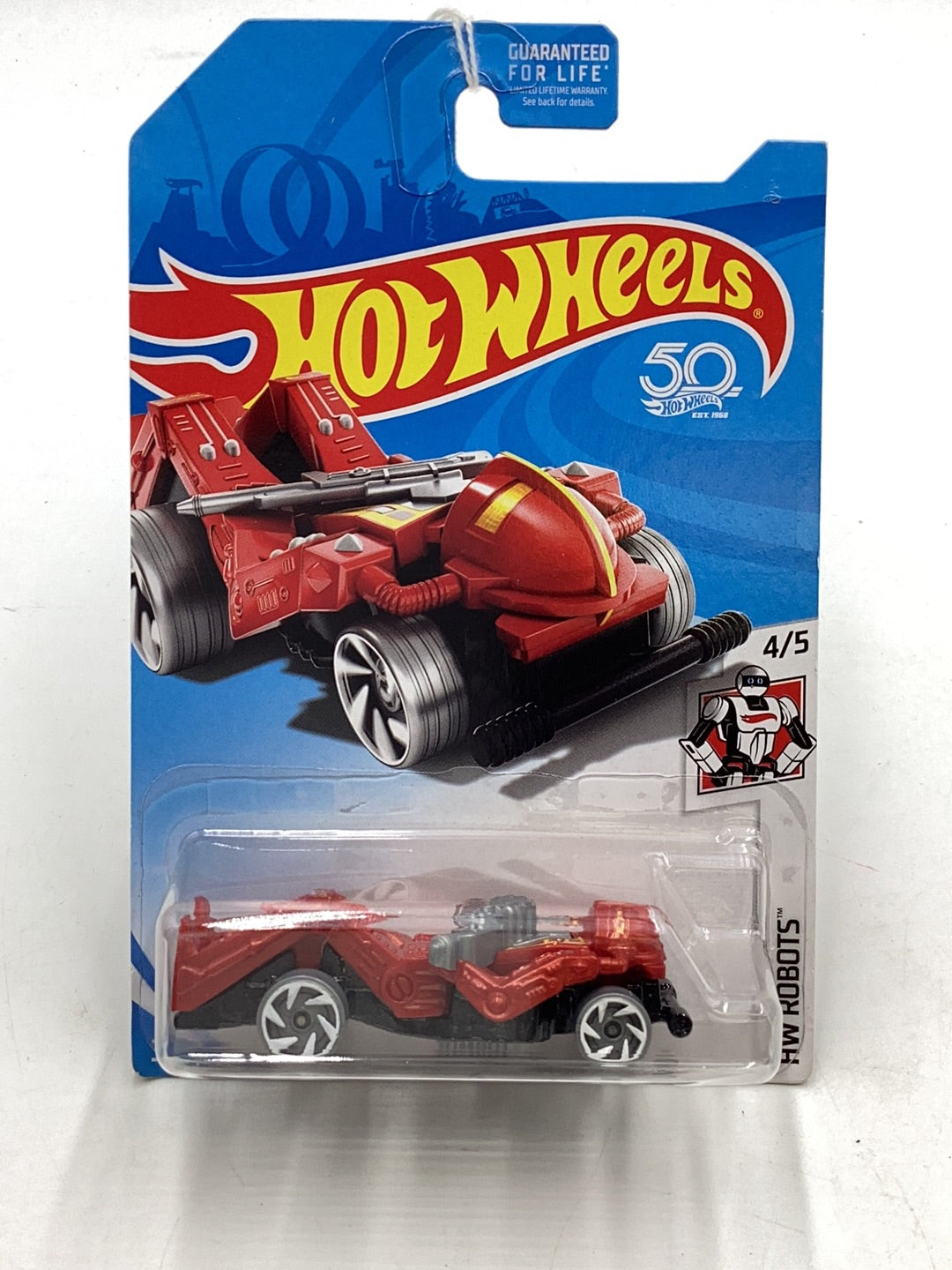 2018 Hot wheels Zombot Treasure hunt 277B small crack in blister