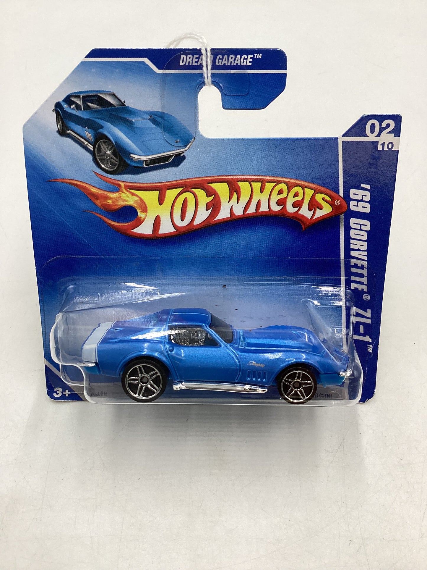 2009 Hot Wheels #148 69 Corvette ZL-1 Blue Short Card 9A