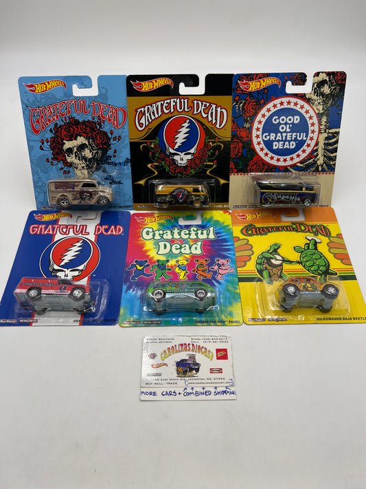 Hot Wheels Pop Culture Grateful Dead Full 6 Car Set W/Protectors VHTF