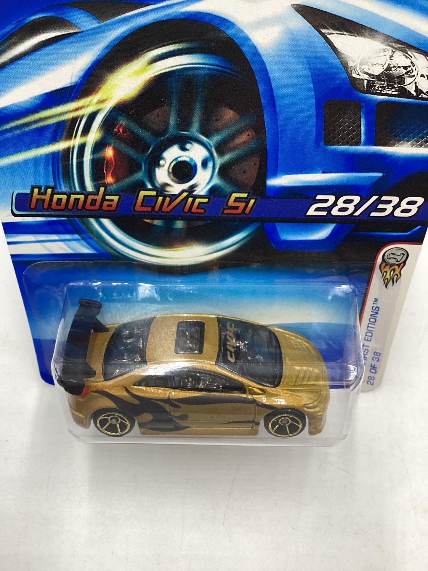 2006 Hot wheels #028 Gold Honda Civic Si 78A