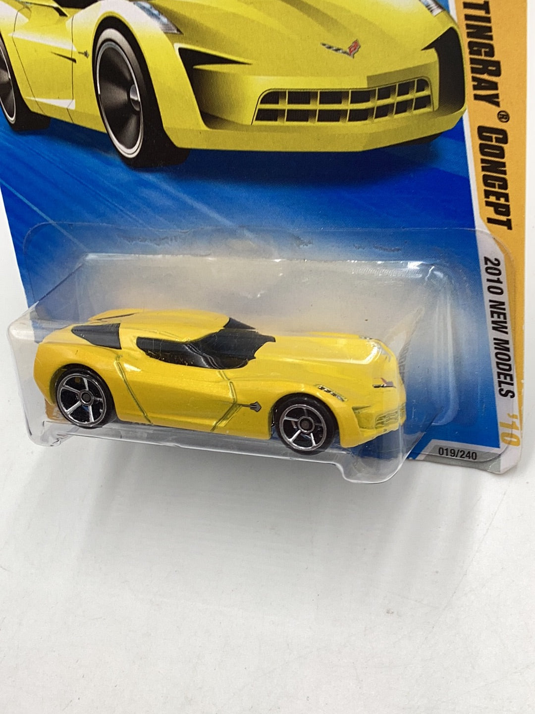 2010 Hot Wheels #19 09 Corvette stingray concept yellow 17A