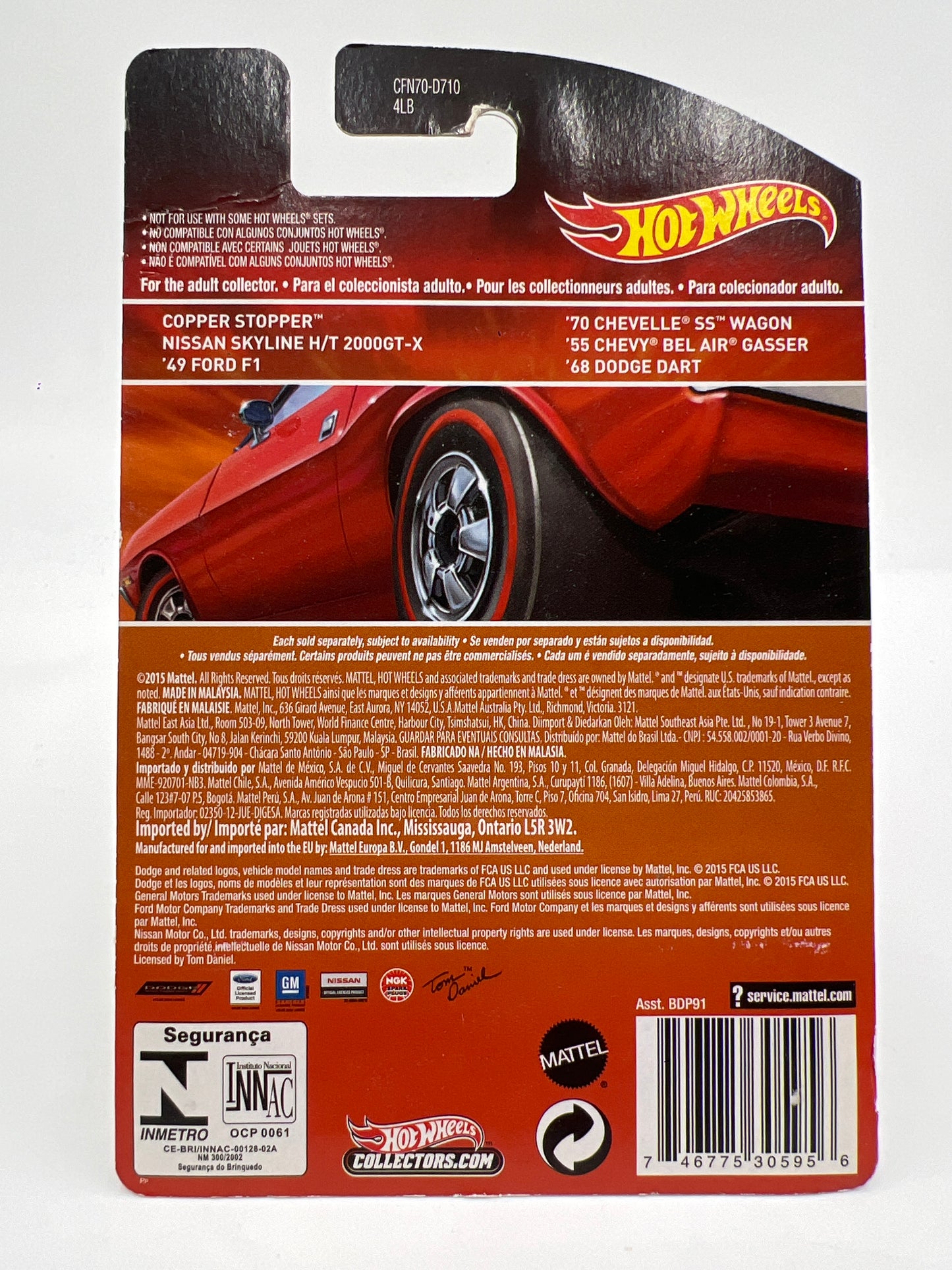 Hot Wheels Heritage Redline #5 55 Chevy Bel Air Gasser Green W/Protector