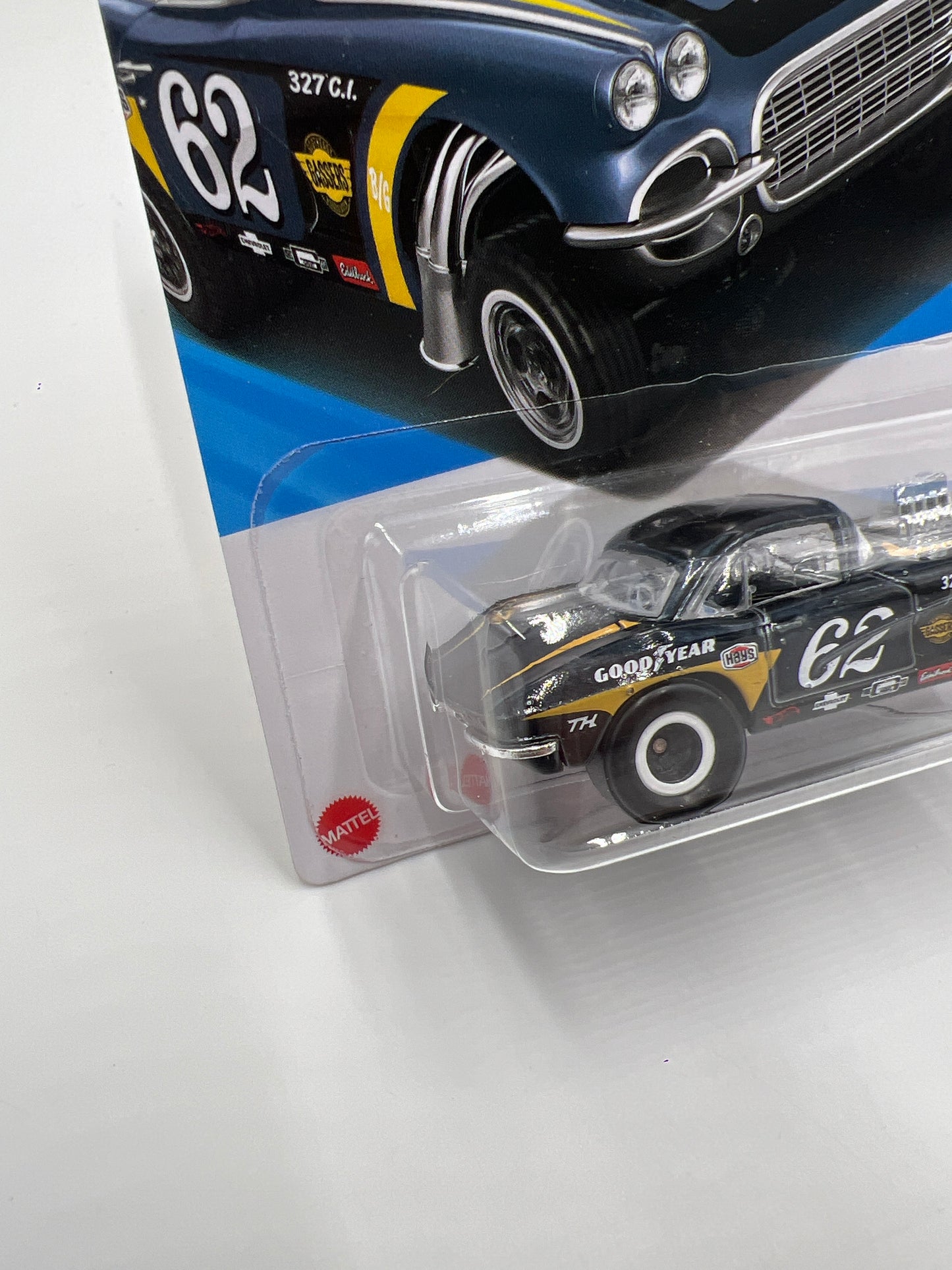 2025 Hot Wheels J Case Super Treasure Hunt #182 62 Corvette Gasser W/Protector