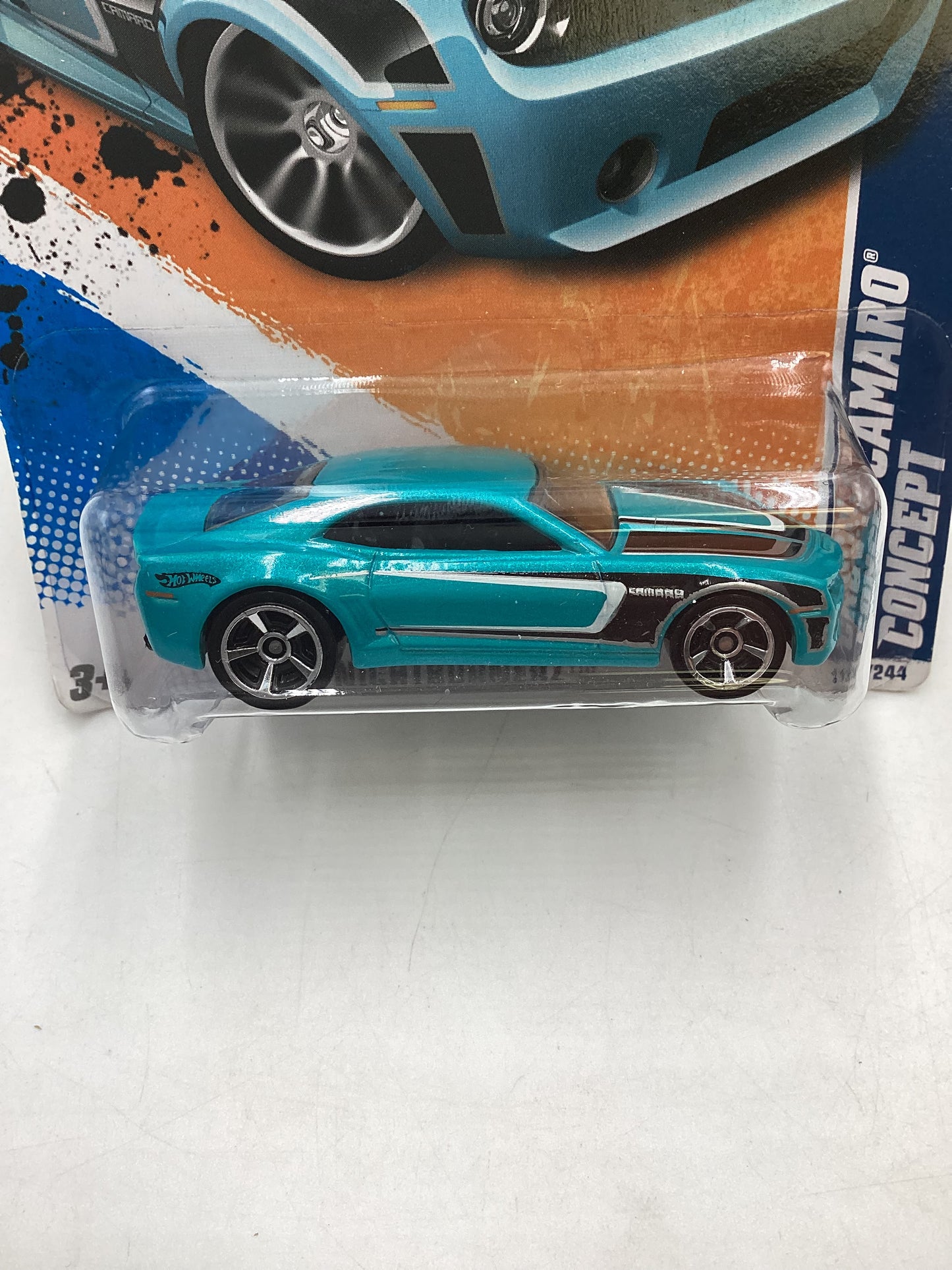 2011 Hot wheels #113Teal Camaro Convertible Concept 16G