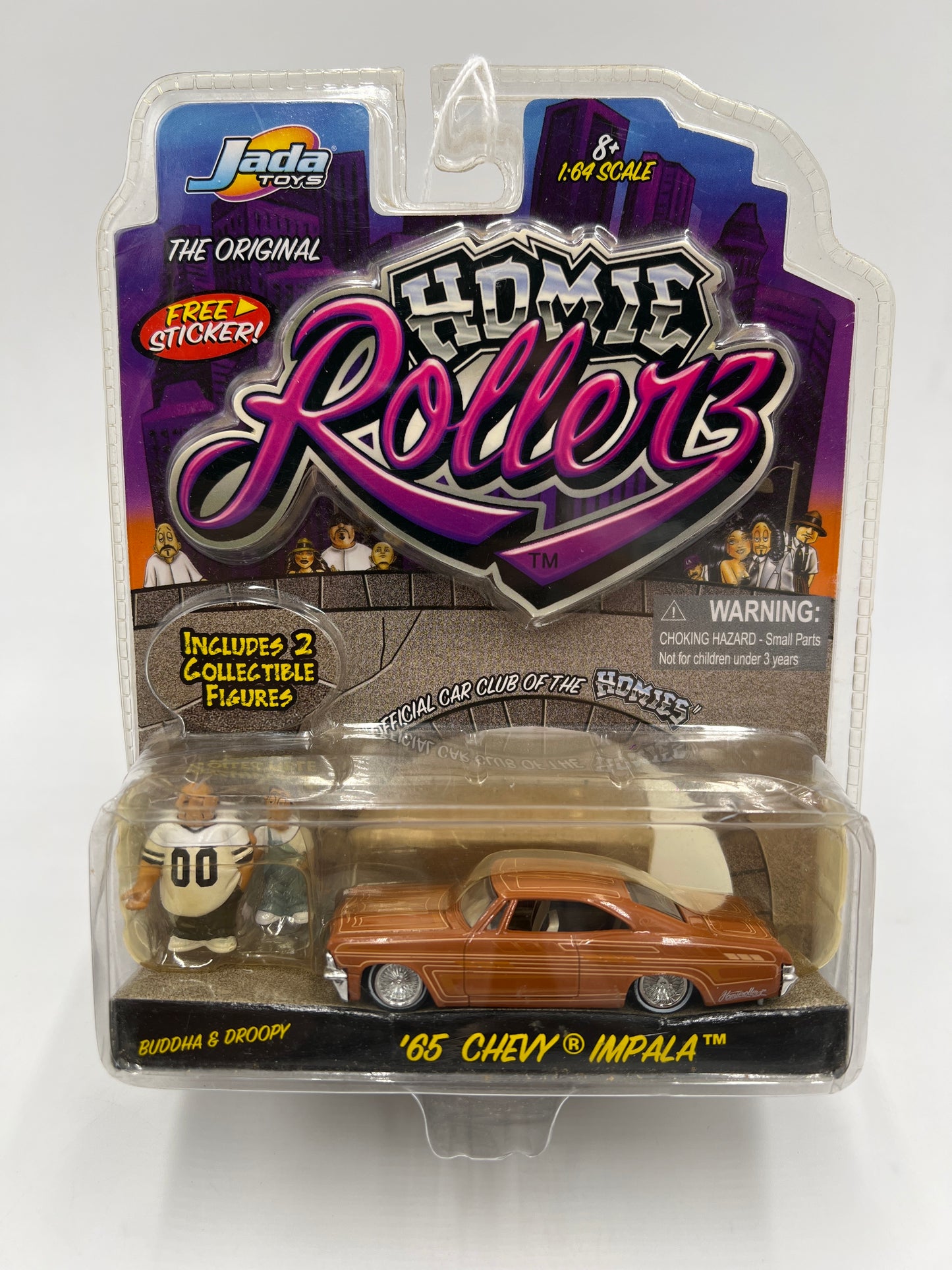 Jada Toys The Original Homie Rollerz 65 Chevy Impala Buddha & Droopy