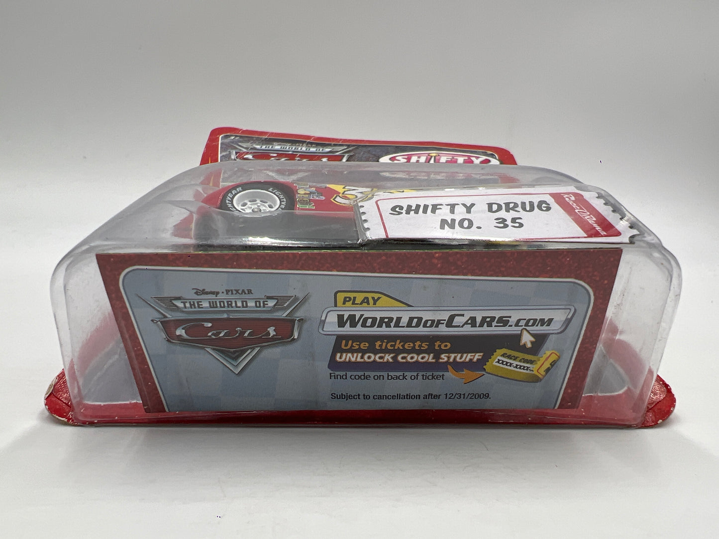 Disney Pixar The World Of Cars Rubber Tires Shifty Drug No 35 Bad Cards 139i