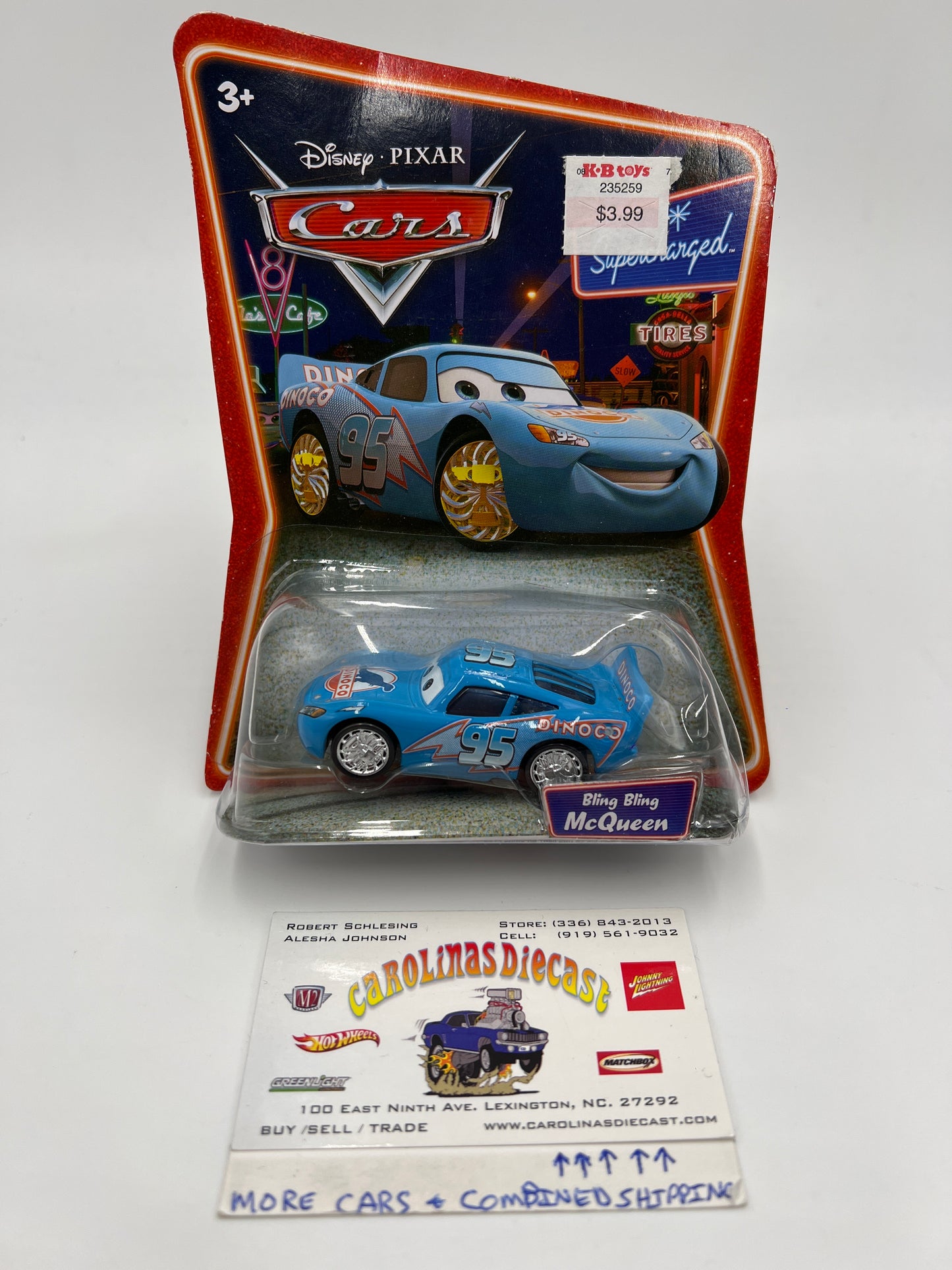 Disney Pixar Cars Supercharged Bling Bling McQueen Blue 137C