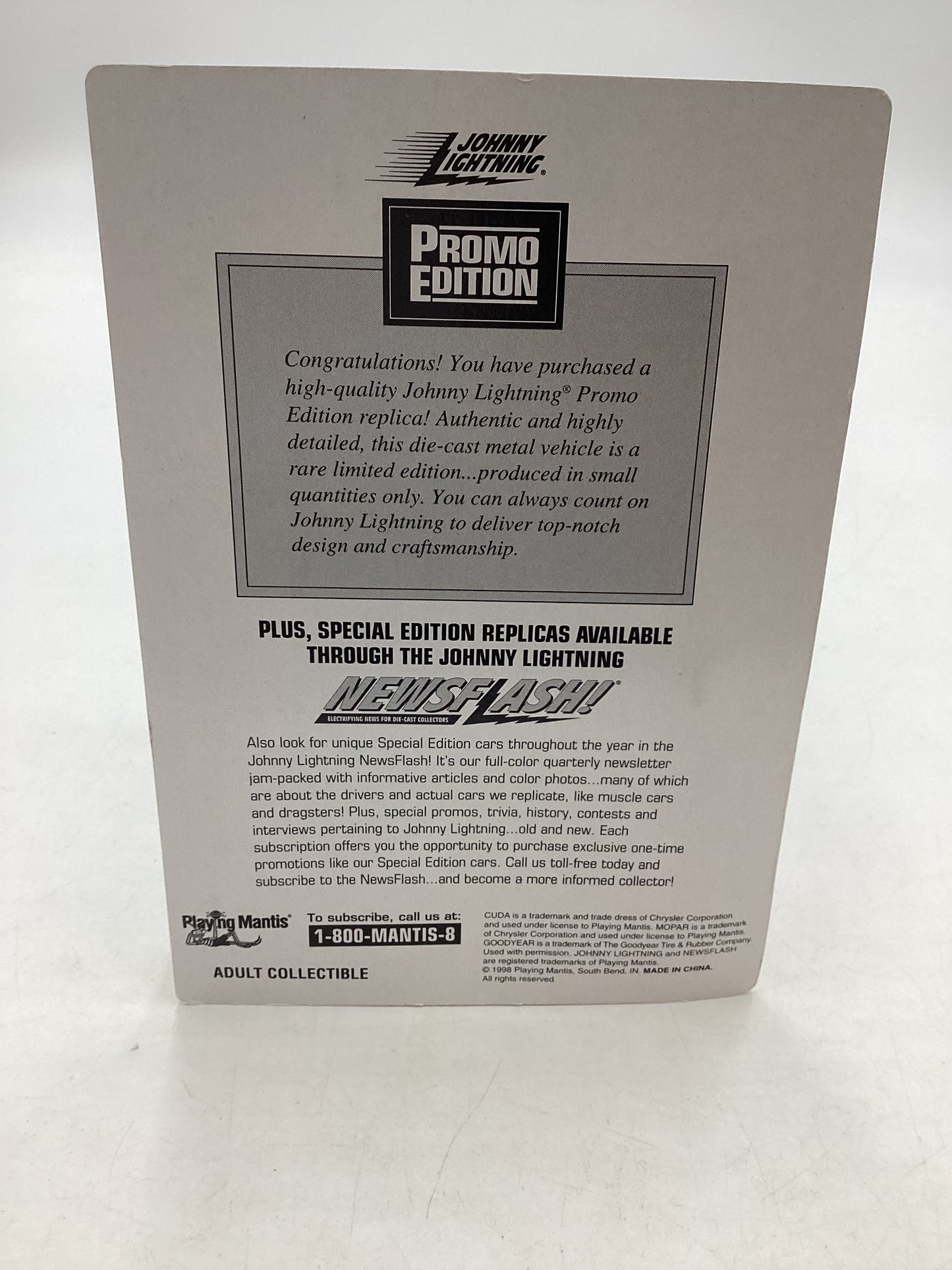 Johnny Lightning Mopar Madness 70 Cuda Red 1/2500 190E