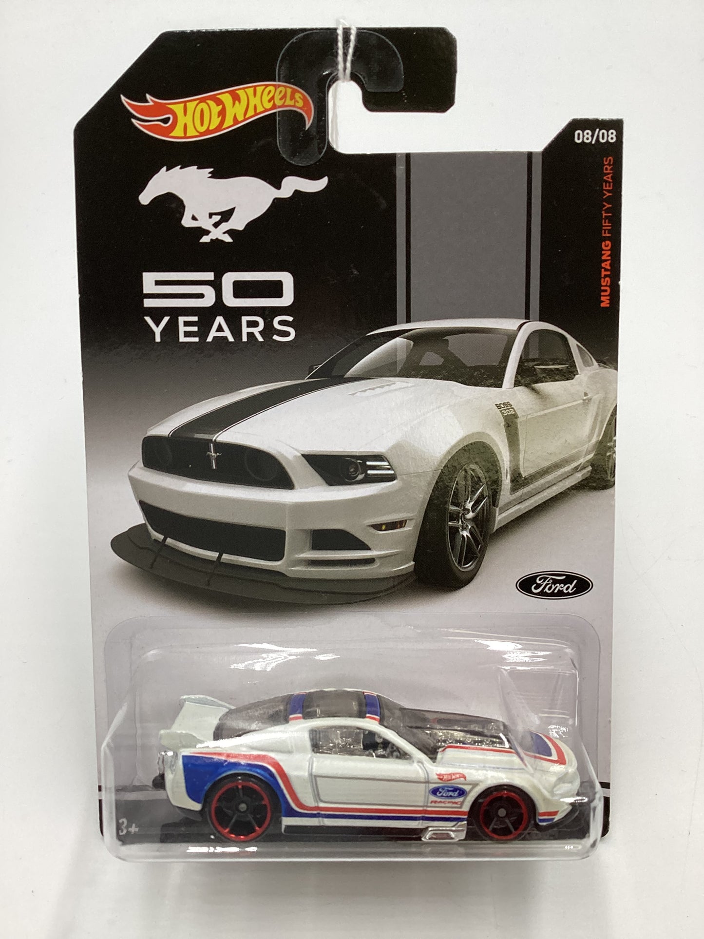 Hot Wheels Mustang 50 Years #8 13 Ford Mustang White 153D