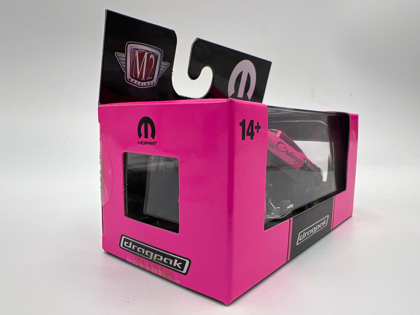 2025 M2 Machines Detroit Muscle Dragpak 1971 Dodge Challenger Funny Car Pink R86