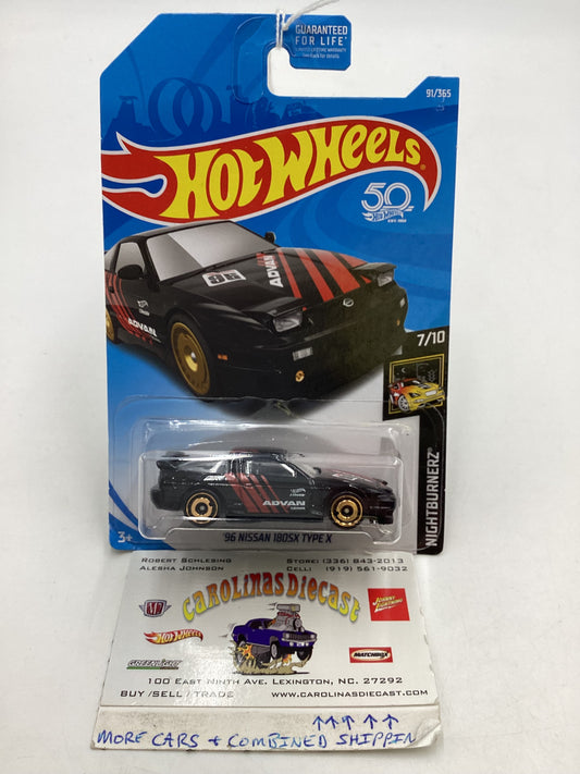 2018 Hot Wheels #091 96 Nissan 180SX Type X 82E