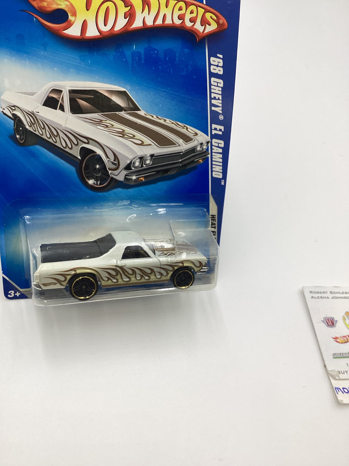 2009 Hot Wheels #118 68 Chevy El Camino White Walmart Exclusive 239A