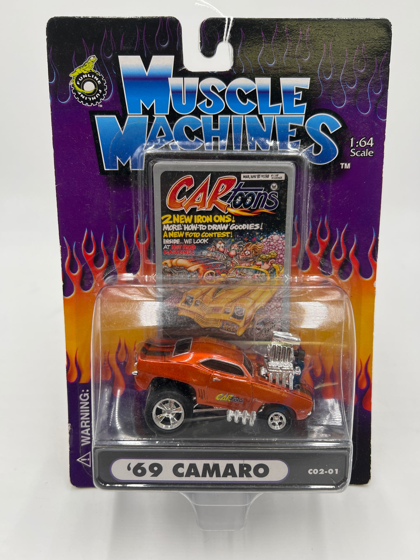 Muscle Machines Cartoons 69 Camaro Orange C02-01 191G