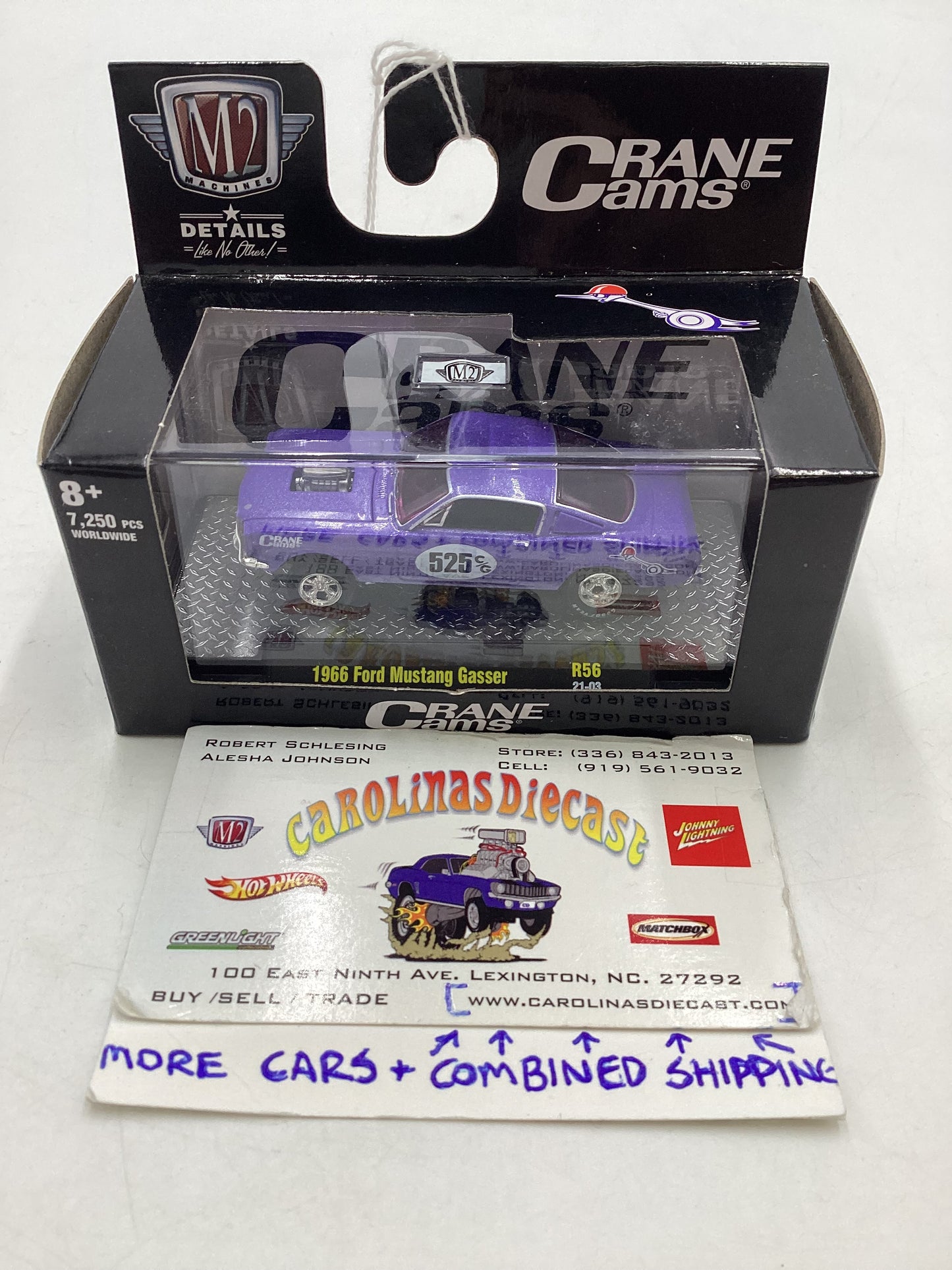 M2 Machines 1966 Ford Mustang Gasser Purple Crane Cams R56
