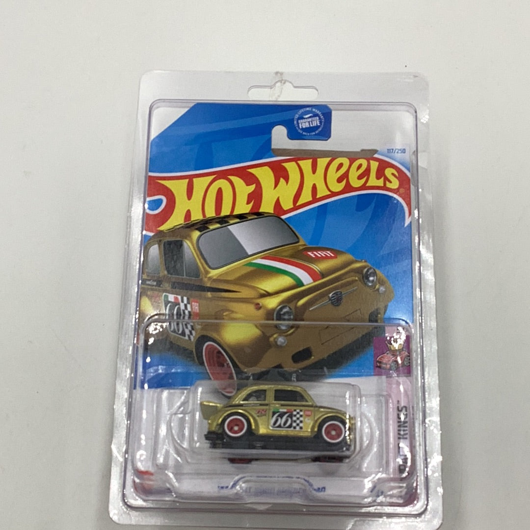 Hot Wheels 2024 E Case Super Treasure Hunt #117 60s Fiat 500D Modificado #2 with protector