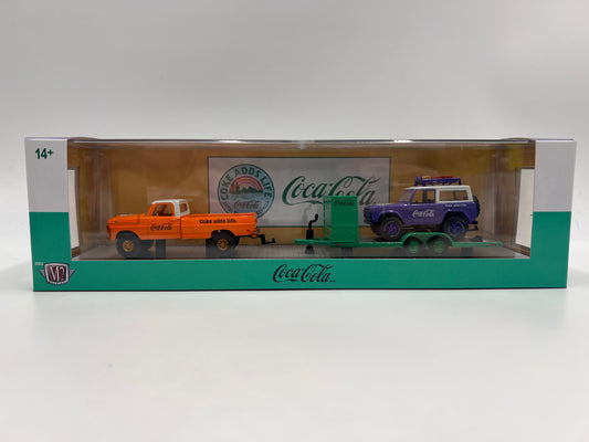 M2 Machines Auto Haulers Coca Cola CHASE 1969 Ford F-100 Ranger 4x4 & 1966 Ford Bronco TW35