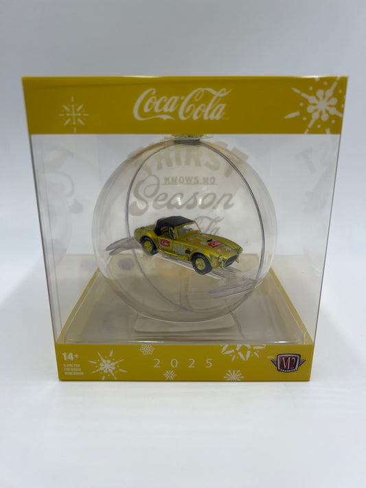 2025 M2 Machines CHASE Coca Cola Holiday Christmas Ornaments 1965 Ford Shelby 427 Cobra Gold