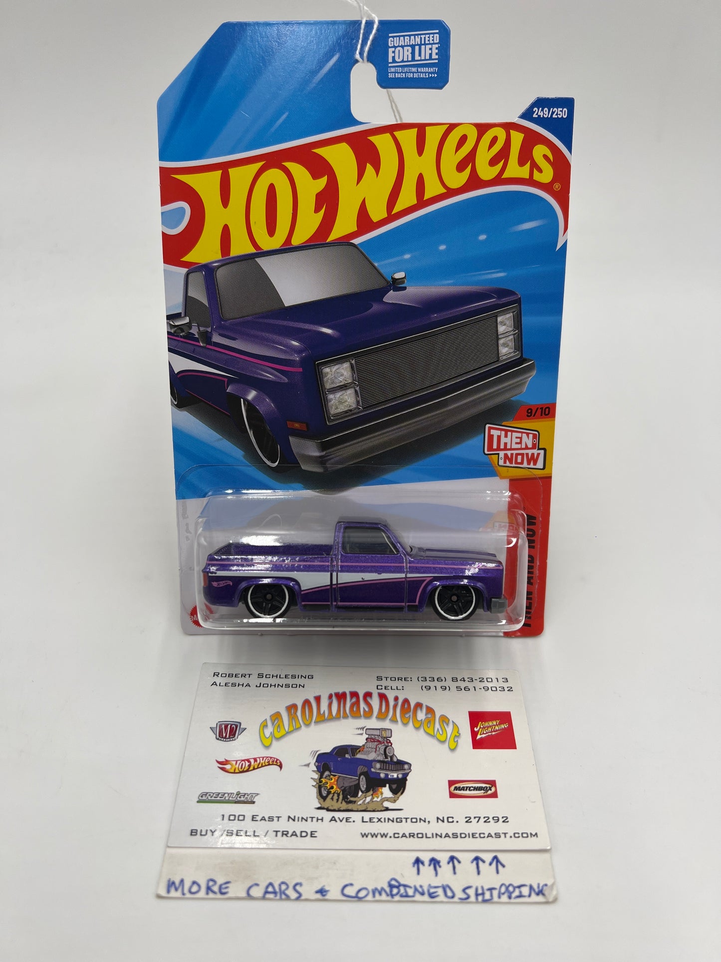 2025 Hot Wheels Dollar General Exclusive #249 83 Chevy Silverado Purple W/Protector